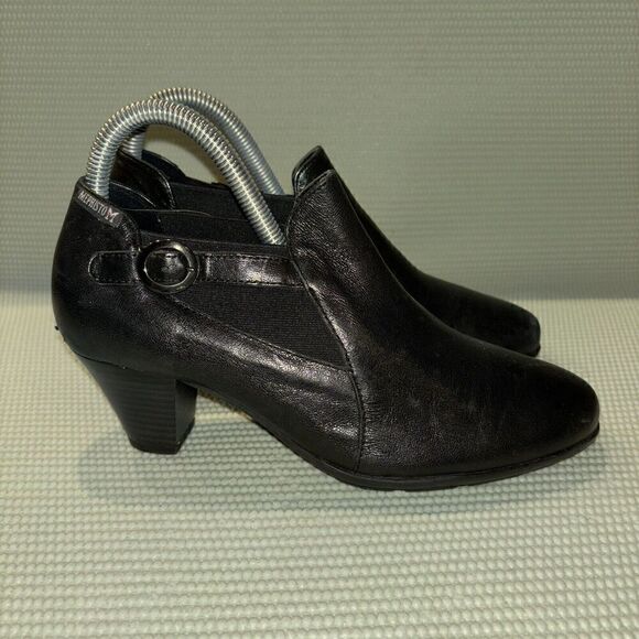 Mephisto Leather Air Relax Slip-On Bootie Women’s Size 6.5 Black - Picture 1 of 11